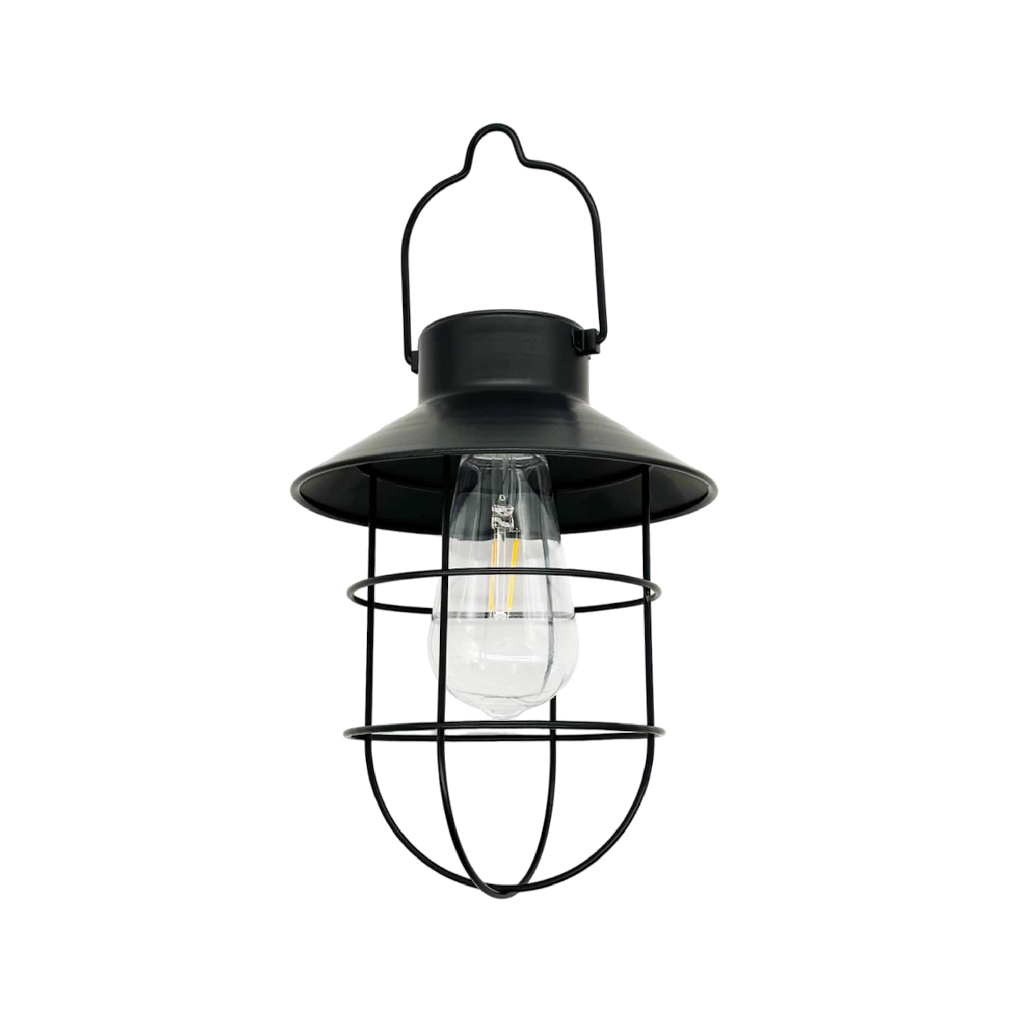 Black Hanging Solar LED Lantern by Ashland®